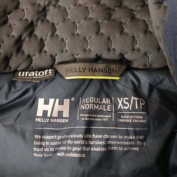 Helly Hansen XS Alphelia Lifaloft Ski Jacket Navy 65676 Waterproof Insulated - Picture 14 of 16